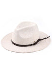 C.C Vegan Felt Leather Trim Heather Color Hat