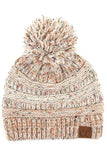 C.C Confetti Knit Beanie with Pom