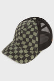 C.C CHECKERED PATTERN CRISS CROSS BASEBALL CAP