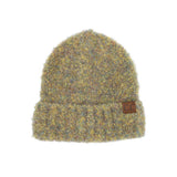 C.C Mixed Color Boucle Cuff Beanie