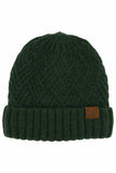 C.C Criss Cross Pattern Cuff Beanie Hats