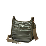 Solid Quilted Shiny Puffer Mini Crossbody Bag