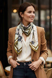 Abstract Floral Print Bandana Scarf