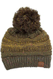 C.C Confetti Knit Beanie with Pom
