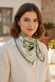 Elegant Big Flower Pattern Print Bandana Scarf