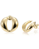 Olivia Sculptural Dome Earrings Gold