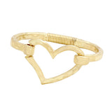 Open Metal Heart Hook Bracelet