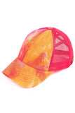 C.C TIE DYE CRISS-CROSS MESH PONYCAP