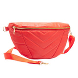Chevron Patterned Solid Sling Bag