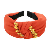 Marquise Stone Embellished Knot Burnout Headband