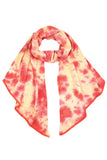C.C Tie Dye Bias Cut Scarf With Rubber Patch