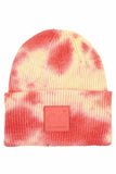 C.C Women's Tie Dye Beanie Hats With Rubber Patch