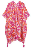 Abstract Leaves Pattern Tassel Kimono