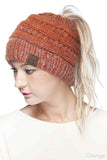 C.C Ombre Confetti Messy Bun Ponytail Beanie