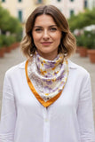 Multi Floral Pattern Print Bandana Scarf