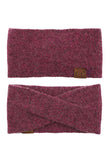 C.C Soft Recycled Fine Yarn Cuff Headwrap Earmuffs