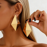 Vintage Textured Wrinkle Geometric Earrings