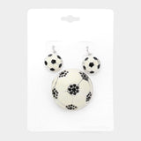 Enamel Dual Soccer Ball Pendant Set