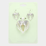 Antique Wings Arrow Pendant Set