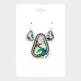 Abalone Bubble Metal Magnetic Pendant Set
