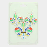 Colorful Fleur de Lis Pendant Set
