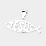 JESUS Message Metal Ichthys Pendant