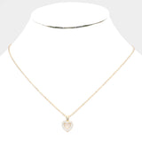 CZ Heart Pendant Necklace