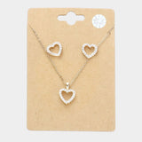 CZ Heart Pendant Necklace