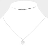 CZ Heart Pendant Necklace