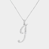 -I- CZ Initial Monogram Pendant Necklace