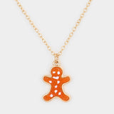 Gingerbread Man Pendant Necklace