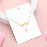 Enamel Cocktail Pendant Necklace