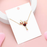 Pearl Stone Embellished Cocktail Pendant Necklace