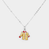 Enamel Cloth Pendant Necklace