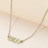 Enamel SEXY Message Pendant Necklace