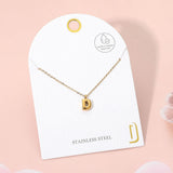 -D- Stainless Steel Monogram Pendant Necklace