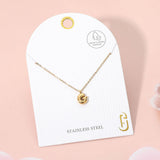 -G- Stainless Steel Monogram Pendant Necklace