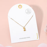 -I- Stainless Steel Monogram Pendant Necklace