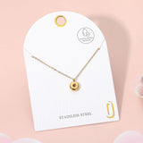 -O- Stainless Steel Monogram Pendant Necklace