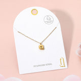 -Q- Stainless Steel Monogram Pendant Necklace
