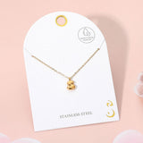 -S- Stainless Steel Monogram Pendant Necklace