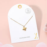 -X- Stainless Steel Monogram Pendant Necklace