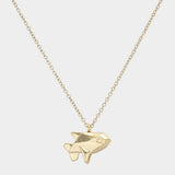 Origami fish pendant necklace
