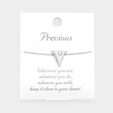 -V- Metal Initial Monogram Pendant Necklace