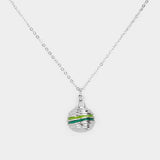 Enamel Metal Pendant Necklace