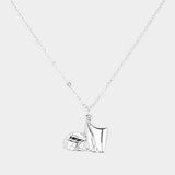 Abstract Metal Pendant Necklace