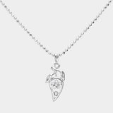 Rhinestone Pointed Fruit Pendant Necklace