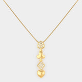 Rhinestone Card Suits Pendant Necklace