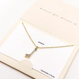 Rhinestone Embellished Metal Giraffe Pendant Necklace