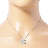 Crystal Paved Heart Pendant Necklace